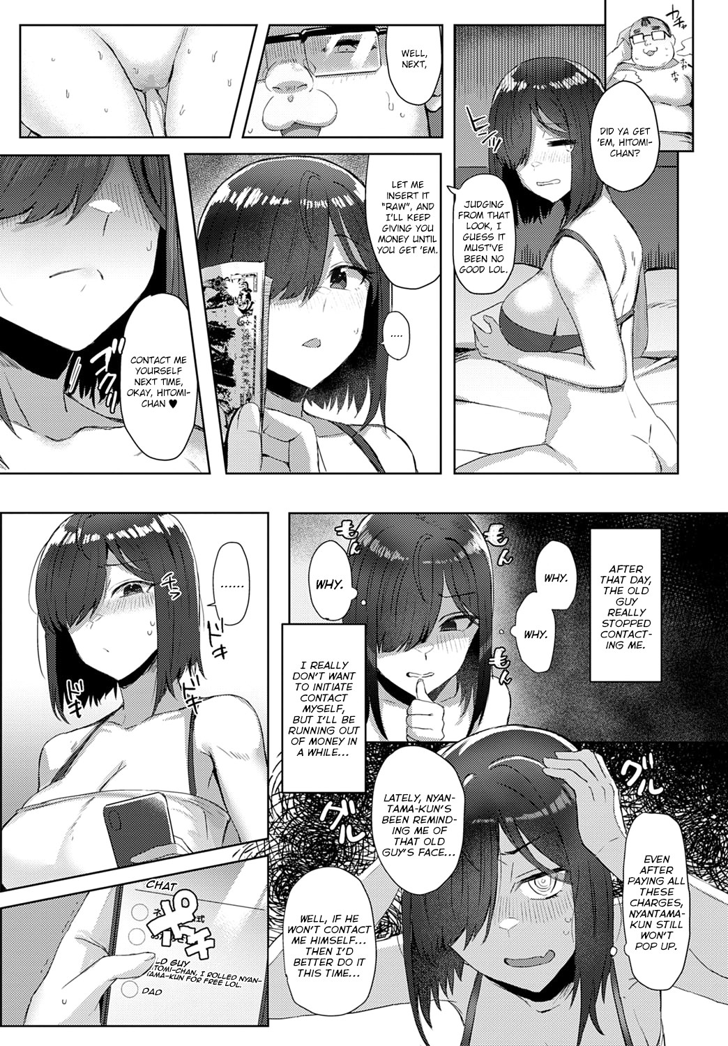 Hentai Manga Comic-Yo, Hitomi-chan Says She's Doing Sugar Dating to Roll Her Favorite Character-Read-14